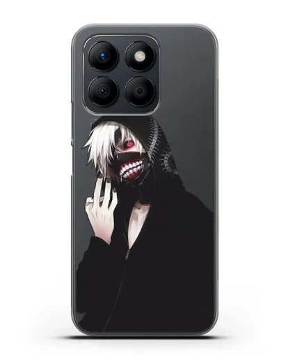 Чехол аниме Токийский гуль (Tokyo Ghoul) Кен Канеки в капюшоне силиконовый для Honor X8b