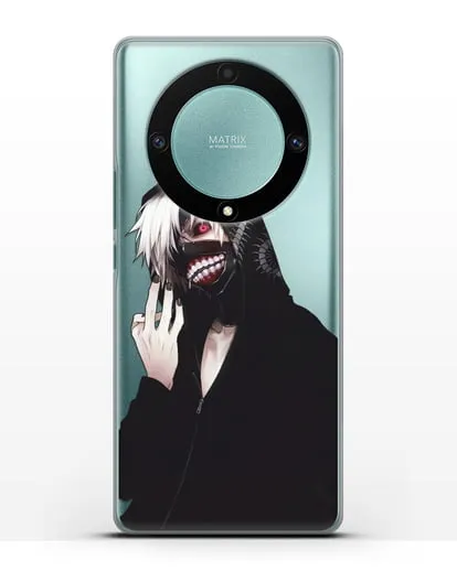 Чехол аниме Токийский гуль (Tokyo Ghoul) Кен Канеки в капюшоне силиконовый для Honor X9a