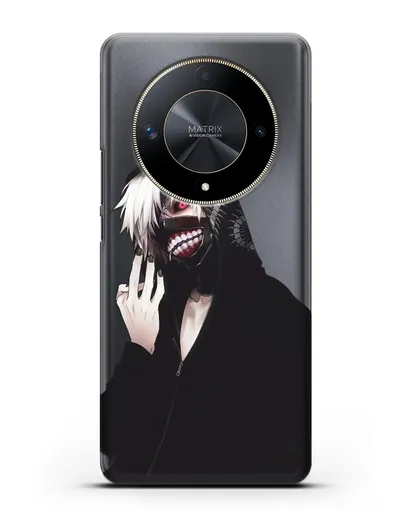 Чехол аниме Токийский гуль (Tokyo Ghoul) Кен Канеки в капюшоне силиконовый для Honor X9b