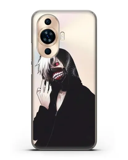 Чехол аниме Токийский гуль (Tokyo Ghoul) Кен Канеки в капюшоне силиконовый для Huawei Nova 11