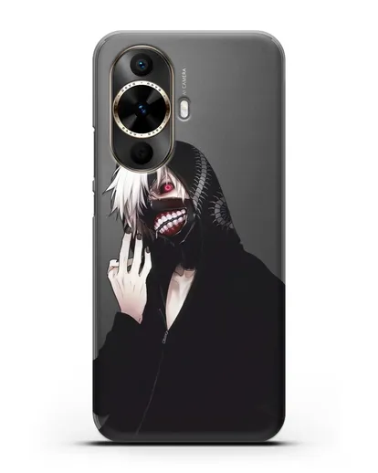 Чехол аниме Токийский гуль (Tokyo Ghoul) Кен Канеки в капюшоне силиконовый для Huawei Nova 12s
