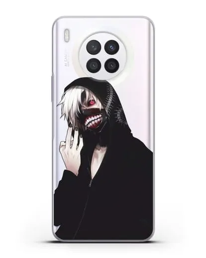 Чехол аниме Токийский гуль (Tokyo Ghoul) Кен Канеки в капюшоне силиконовый для Huawei Nova 8i