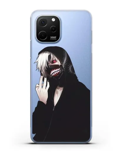 Чехол аниме Токийский гуль (Tokyo Ghoul) Кен Канеки в капюшоне силиконовый для Huawei Nova Y61