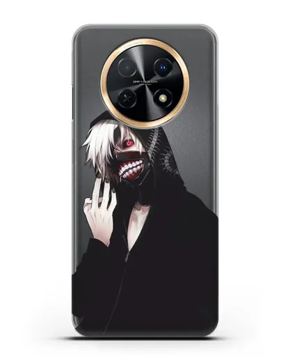 Чехол аниме Токийский гуль (Tokyo Ghoul) Кен Канеки в капюшоне силиконовый для Huawei Nova Y91