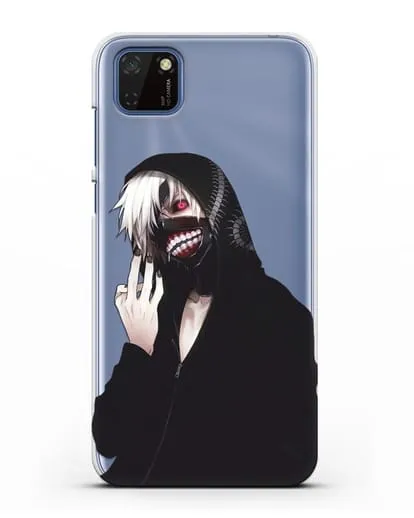 Чехол аниме Токийский гуль (Tokyo Ghoul) Кен Канеки в капюшоне силиконовый для Huawei Y5P