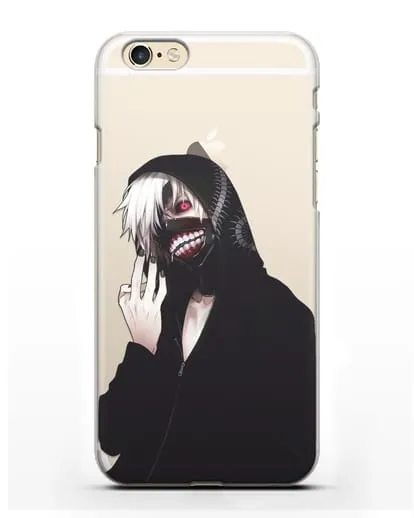 Чехол аниме Токийский гуль (Tokyo Ghoul) Кен Канеки в капюшоне силиконовый для iPhone 6s