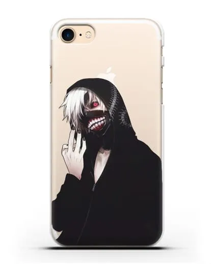 Чехол аниме Токийский гуль (Tokyo Ghoul) Кен Канеки в капюшоне силиконовый для iPhone 8