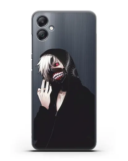 Чехол аниме Токийский гуль (Tokyo Ghoul) Кен Канеки в капюшоне силиконовый для Samsung Galaxy A05 [SM-A055]
