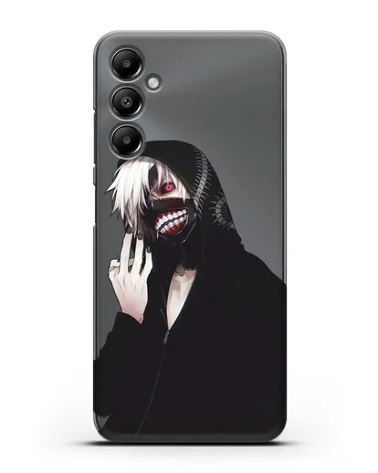 Чехол аниме Токийский гуль (Tokyo Ghoul) Кен Канеки в капюшоне силиконовый для Samsung Galaxy A05s [SM-A057]