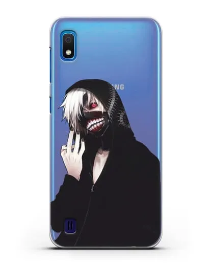 Чехол аниме Токийский гуль (Tokyo Ghoul) Кен Канеки в капюшоне силиконовый для Samsung Galaxy A10 [SM-A105F]