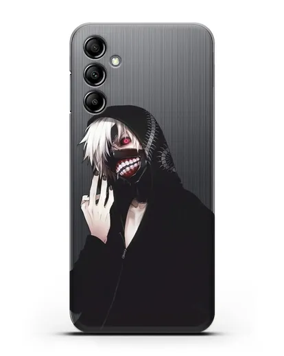 Чехол аниме Токийский гуль (Tokyo Ghoul) Кен Канеки в капюшоне силиконовый для Samsung Galaxy A14 [SM-A145]
