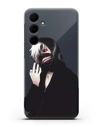 Чехол аниме Токийский гуль (Tokyo Ghoul) Кен Канеки в капюшоне силиконовый для Samsung Galaxy A35 [SM-A356]