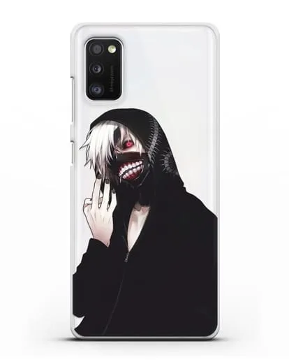 Чехол аниме Токийский гуль (Tokyo Ghoul) Кен Канеки в капюшоне силиконовый для Samsung Galaxy A41 [SM-A415F]