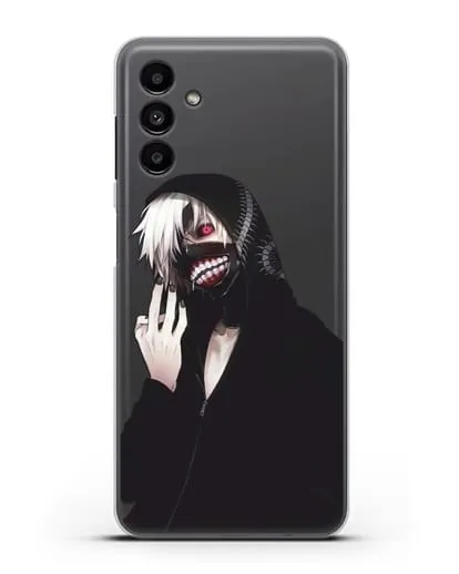 Чехол аниме Токийский гуль (Tokyo Ghoul) Кен Канеки в капюшоне силиконовый для Samsung Galaxy A13 5G [SM-A136]