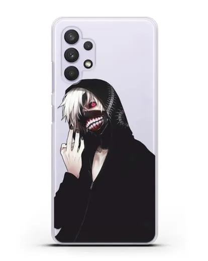 Чехол аниме Токийский гуль (Tokyo Ghoul) Кен Канеки в капюшоне силиконовый для Samsung Galaxy A33