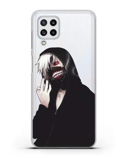 Чехол аниме Токийский гуль (Tokyo Ghoul) Кен Канеки в капюшоне силиконовый для Samsung Galaxy M32 [SM-M325F]