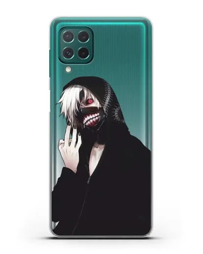 Чехол аниме Токийский гуль (Tokyo Ghoul) Кен Канеки в капюшоне силиконовый для Samsung Galaxy M62 [SM-M625F]