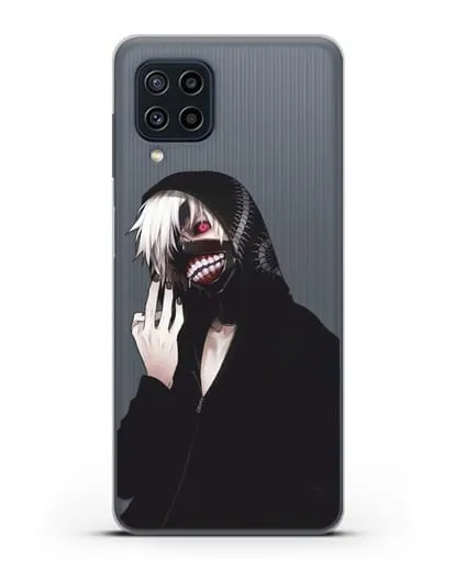 Чехол аниме Токийский гуль (Tokyo Ghoul) Кен Канеки в капюшоне силиконовый для Samsung Galaxy M22 [M225F]