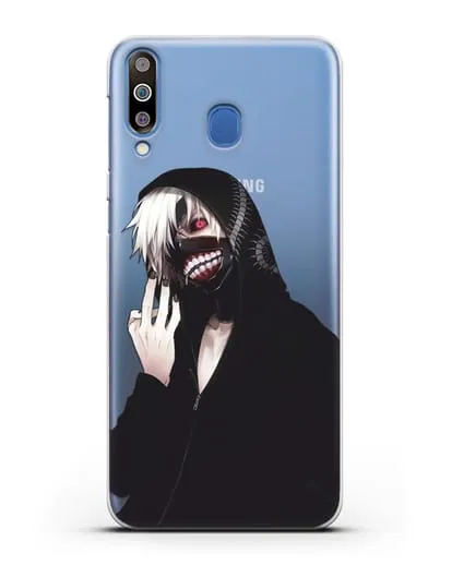 Чехол аниме Токийский гуль (Tokyo Ghoul) Кен Канеки в капюшоне силиконовый для Samsung Galaxy M30 [SM-M305F]