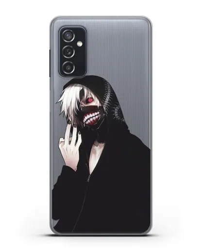 Чехол аниме Токийский гуль (Tokyo Ghoul) Кен Канеки в капюшоне силиконовый для Samsung Galaxy M52 [M526B]