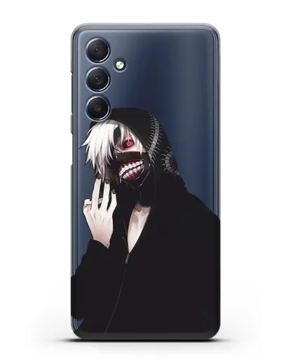 Чехол аниме Токийский гуль (Tokyo Ghoul) Кен Канеки в капюшоне силиконовый для Samsung Galaxy M54 [SM-M546]