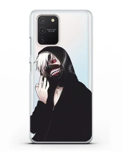 Чехол аниме Токийский гуль (Tokyo Ghoul) Кен Канеки в капюшоне силиконовый для Samsung Galaxy S10 lite [SM-G770F]