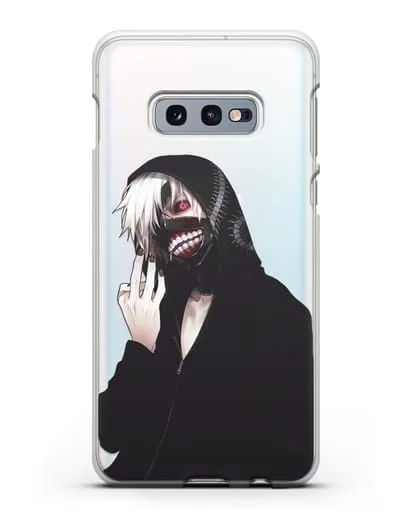 Чехол аниме Токийский гуль (Tokyo Ghoul) Кен Канеки в капюшоне силиконовый для Samsung Galaxy S10e [SM-G970F]