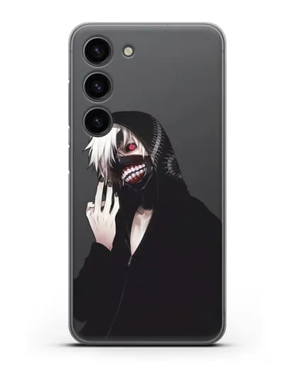 Чехол аниме Токийский гуль (Tokyo Ghoul) Кен Канеки в капюшоне силиконовый для Samsung Galaxy S23 [SM-S911]
