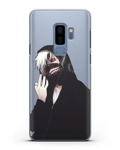 Чехол аниме Токийский гуль (Tokyo Ghoul) Кен Канеки в капюшоне силиконовый для Samsung Galaxy S9 Plus [SM-G965F]