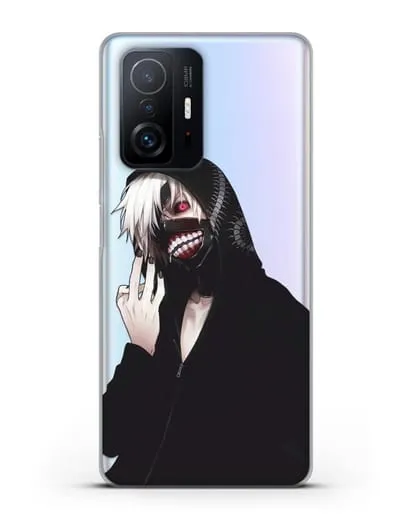 Чехол аниме Токийский гуль (Tokyo Ghoul) Кен Канеки в капюшоне силиконовый для Xiaomi 11T Pro