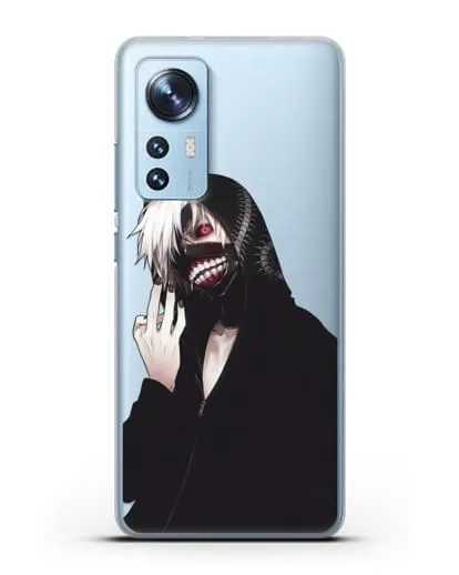 Чехол аниме Токийский гуль (Tokyo Ghoul) Кен Канеки в капюшоне силиконовый для Xiaomi 12