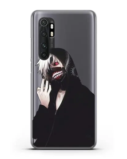 Чехол аниме Токийский гуль (Tokyo Ghoul) Кен Канеки в капюшоне силиконовый для Xiaomi Mi 10 Lite