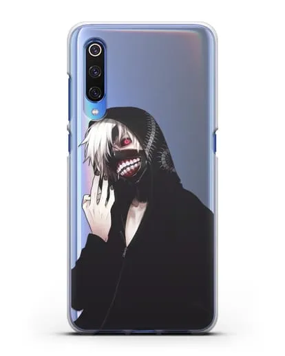 Чехол аниме Токийский гуль (Tokyo Ghoul) Кен Канеки в капюшоне силиконовый для Xiaomi Mi 9