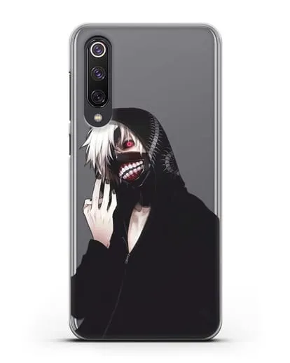 Чехол аниме Токийский гуль (Tokyo Ghoul) Кен Канеки в капюшоне силиконовый для Xiaomi Mi 9 SE