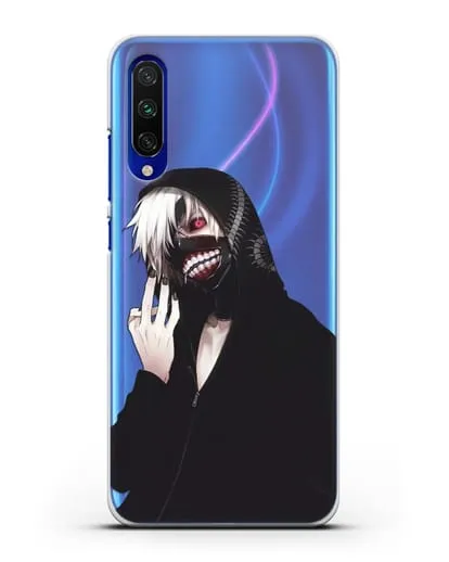 Чехол аниме Токийский гуль (Tokyo Ghoul) Кен Канеки в капюшоне силиконовый для Xiaomi Mi A3