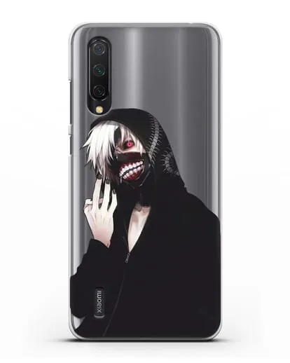 Чехол аниме Токийский гуль (Tokyo Ghoul) Кен Канеки в капюшоне силиконовый для Xiaomi Mi A3 Lite