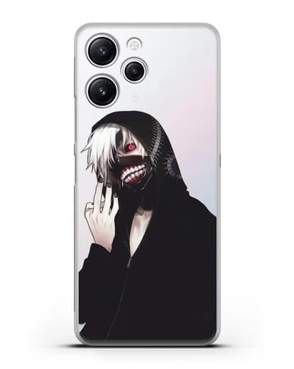Чехол аниме Токийский гуль (Tokyo Ghoul) Кен Канеки в капюшоне силиконовый для Xiaomi Redmi 12