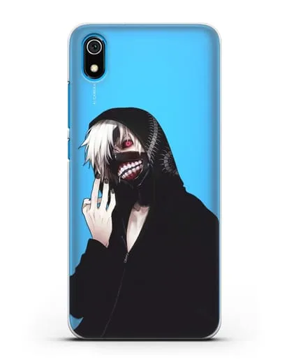 Чехол аниме Токийский гуль (Tokyo Ghoul) Кен Канеки в капюшоне силиконовый для Xiaomi Redmi 7A