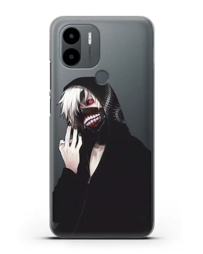 Чехол аниме Токийский гуль (Tokyo Ghoul) Кен Канеки в капюшоне силиконовый для Xiaomi Redmi A1 Plus