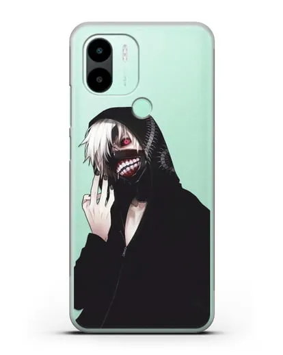 Чехол аниме Токийский гуль (Tokyo Ghoul) Кен Канеки в капюшоне силиконовый для Xiaomi Redmi A2 Plus