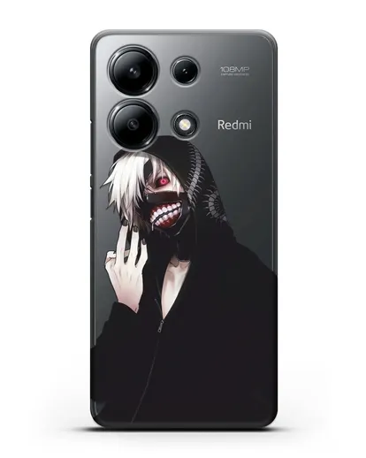 Чехол аниме Токийский гуль (Tokyo Ghoul) Кен Канеки в капюшоне силиконовый для Xiaomi Redmi Note 13 4G