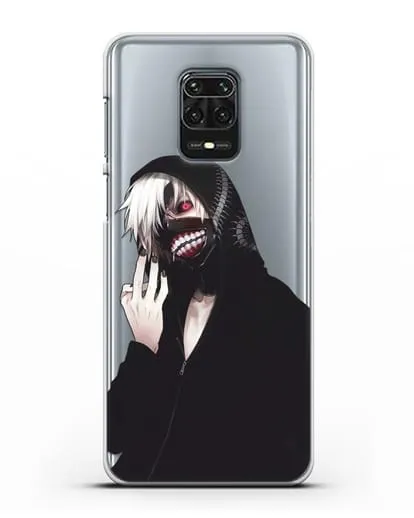 Чехол аниме Токийский гуль (Tokyo Ghoul) Кен Канеки в капюшоне силиконовый для Xiaomi Redmi Note 9S