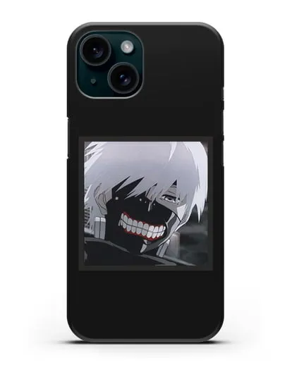 Чехол аниме Токийский гуль (Tokyo Ghoul) Кен Канеки изображение силиконовый для iPhone 15