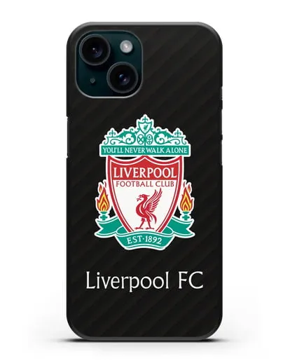 Чехол с логотипом ФК Ливерпуль силиконовый для iPhone 15