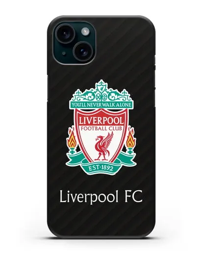 Чехол с логотипом ФК Ливерпуль силиконовый для iPhone 15 Plus