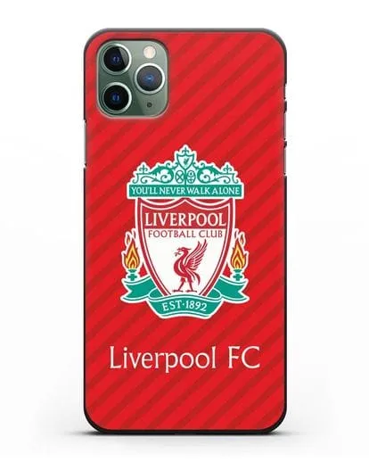 Чехол с эмблемой FC Liverpool с красным фоном силиконовый для iPhone 11 Pro Max