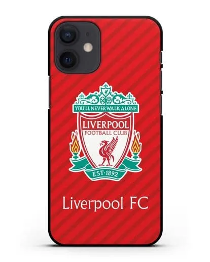 Чехол с эмблемой FC Liverpool с красным фоном силиконовый для iPhone 12 mini