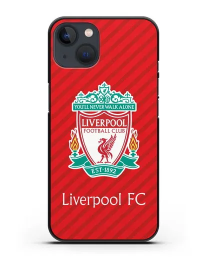 Чехол с эмблемой FC Liverpool с красным фоном силиконовый для iPhone 13 Mini