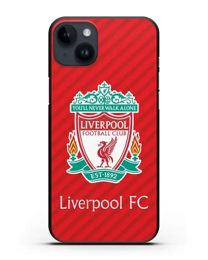 Чехол с эмблемой FC Liverpool с красным фоном силиконовый для iPhone 14 Plus