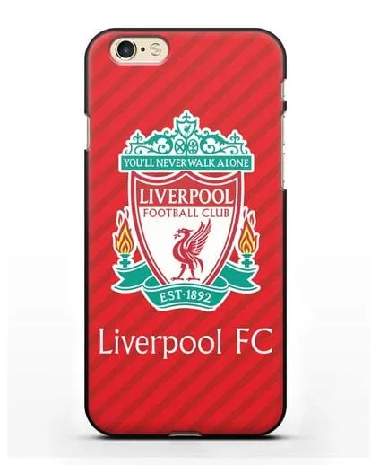 Чехол с эмблемой FC Liverpool с красным фоном силиконовый для iPhone 6